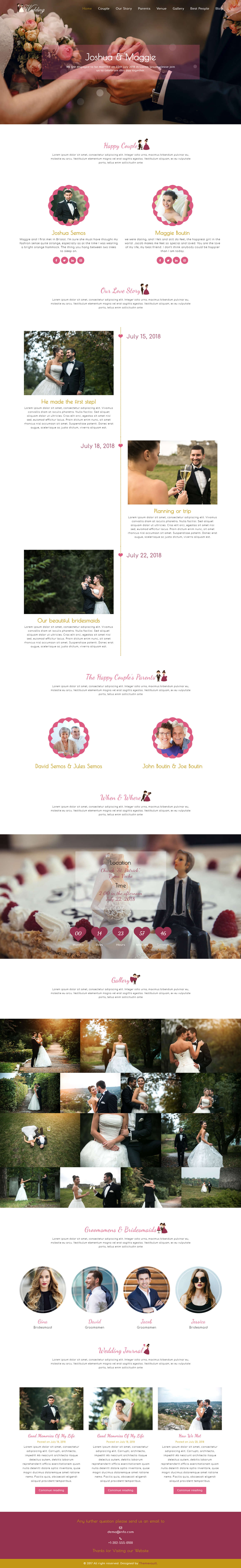 WeWedding - Responsive Elegant Wedding Website Template