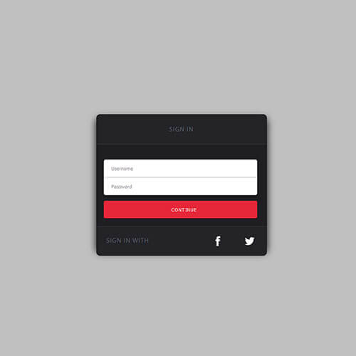 Free Responsive Simple Sign In Form Template