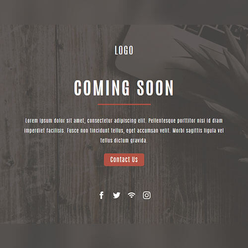 Responisve Forthcoming Page Free Widget Template