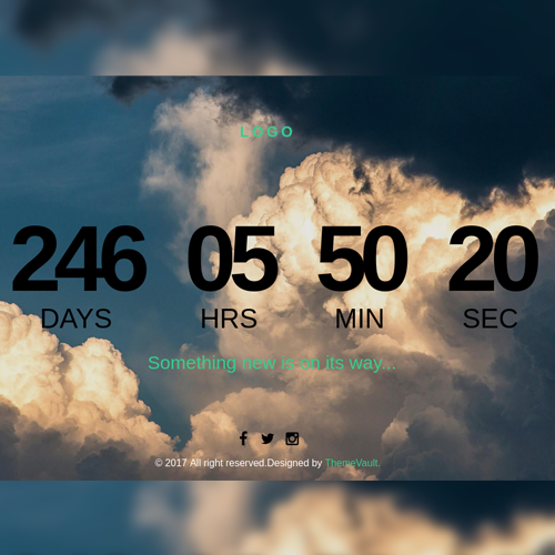 Free Weather Countdown Page Responsive Widget Template