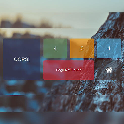 Classy Tabular 404 Page Responsive Widget Template