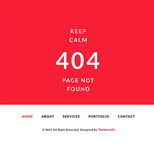 Elegant Error 404 Page Widget Template