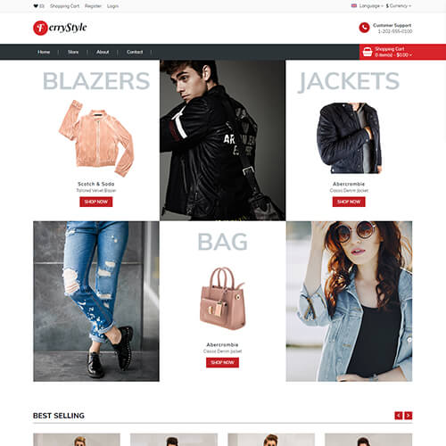 FerryStyle - Online Shopping Website Design Template