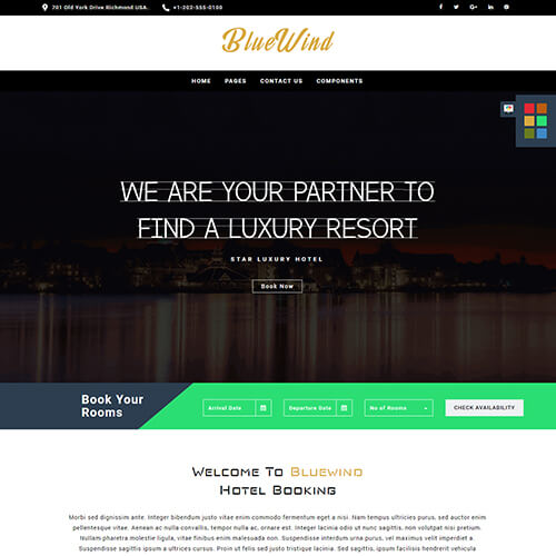 BlueWind – Travel Agency Website Design Template