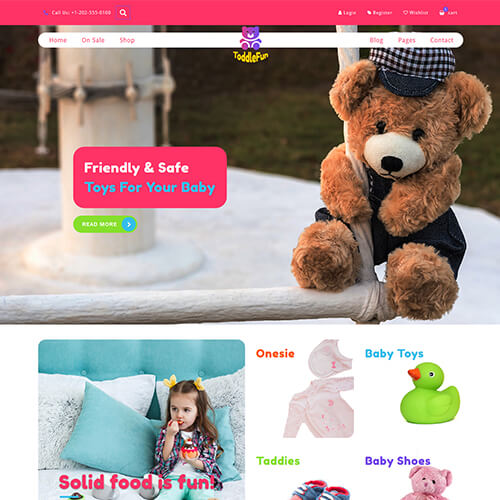 ToddleFun – Responsive HTML5 Toys Website Template