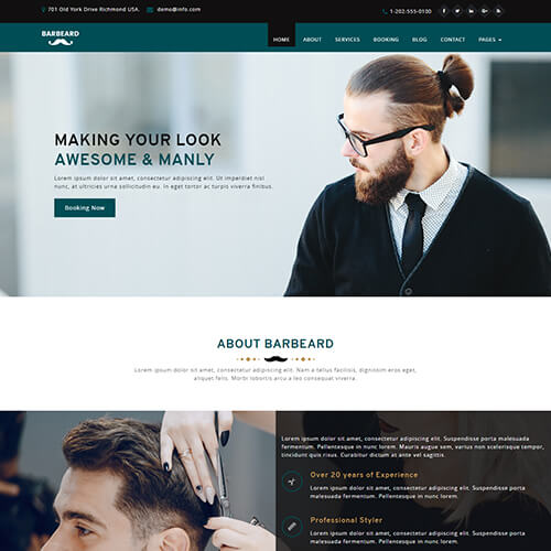 Barbeard - Premium HTML5 Barber Shop Website Template