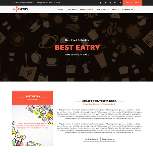 Eatry - Responsive Restaurant Template HTML5