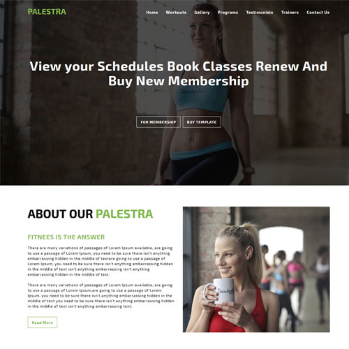 Palestra – Best Gym Websites Design HTML5 Template