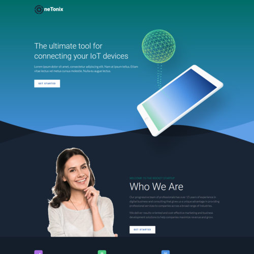 Onetonix – Responsive Landing Page HTML Template