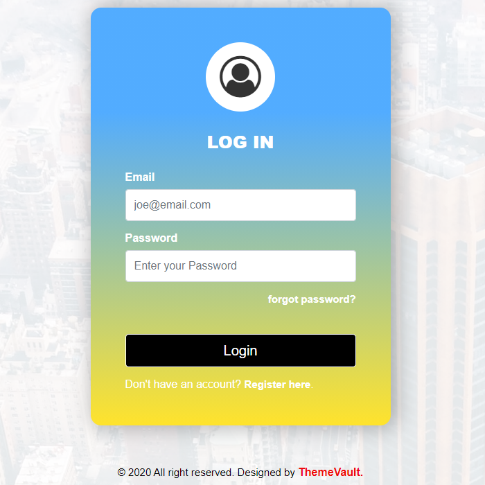 Free HTML5 Portal Login Form 4