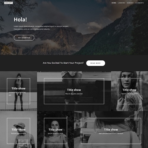 Snoopy - Responsive Portfolio website template