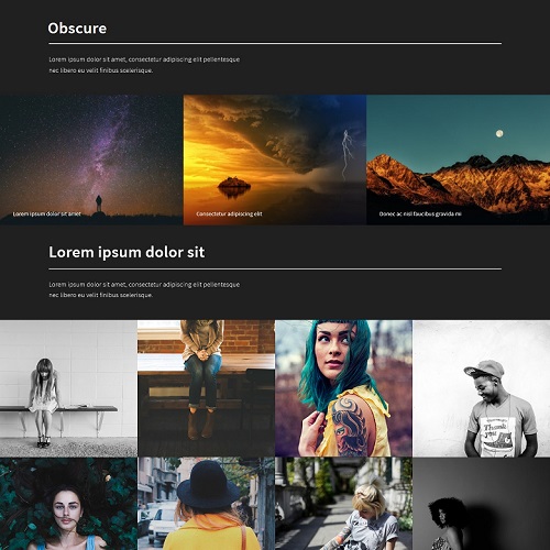 Obscure - One Page Portfolio website template