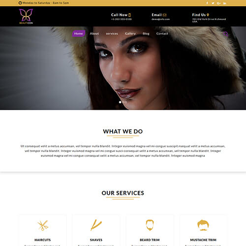 Beauticon – Free HTML5 Fashion Portfolio Website Template