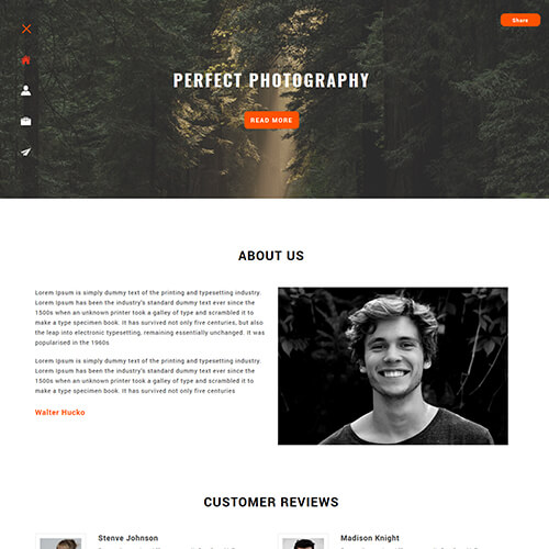 Snappy - Responsive Photography Website Design Template
