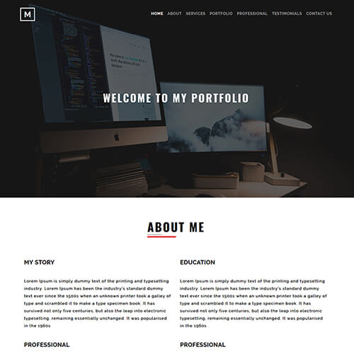 Martin- Personal Responsive Website Template 