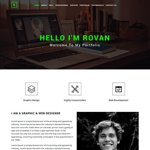 Rovan- Multipurpose Portfolio HTML5 Template