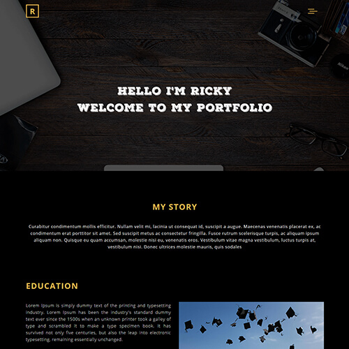 Ricky-Franti - Portfolio Website Design Template